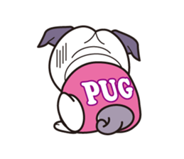 One day of love dog "Pug" sticker #5482517