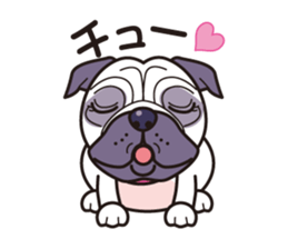 One day of love dog "Pug" sticker #5482519