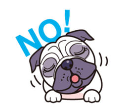 One day of love dog "Pug" sticker #5482520