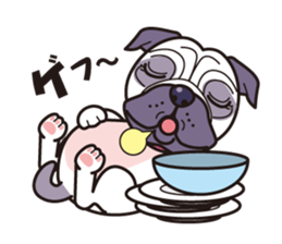 One day of love dog "Pug" sticker #5482522