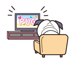 One day of love dog "Pug" sticker #5482523