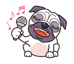 One day of love dog "Pug" sticker #5482524