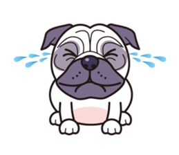 One day of love dog "Pug" sticker #5482525