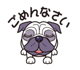 One day of love dog "Pug" sticker #5482526