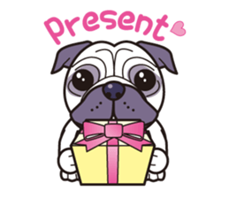 One day of love dog "Pug" sticker #5482528