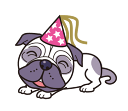One day of love dog "Pug" sticker #5482529