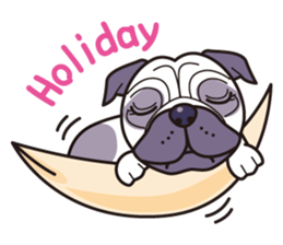 One day of love dog "Pug" sticker #5482530