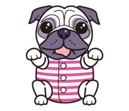 One day of love dog "Pug" sticker #5482532