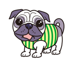 One day of love dog "Pug" sticker #5482533