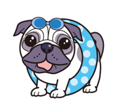 One day of love dog "Pug" sticker #5482535