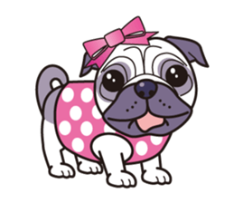 One day of love dog "Pug" sticker #5482536