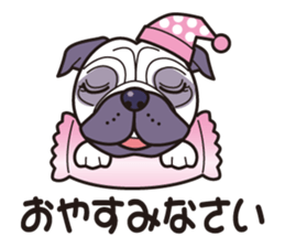 One day of love dog "Pug" sticker #5482537