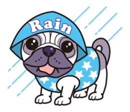 One day of love dog "Pug" sticker #5482538