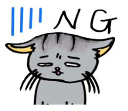 Cat that work hard to care sticker #5482863