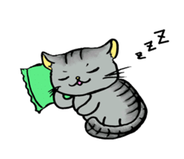 Cat that work hard to care sticker #5482864