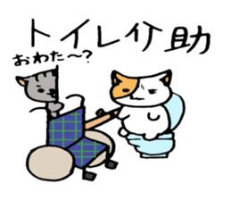 Cat that work hard to care sticker #5482866