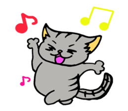 Cat that work hard to care sticker #5482872