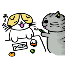 Cat that work hard to care sticker #5482878