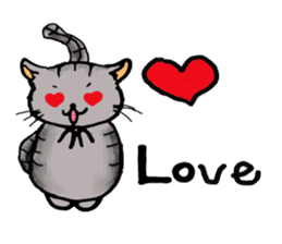 Cat that work hard to care sticker #5482893