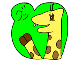 animal-zoo!Gorilla-san and Giraffe-san sticker #5483704