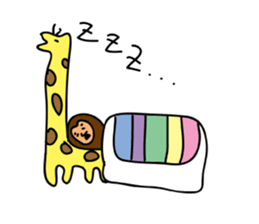 animal-zoo!Gorilla-san and Giraffe-san sticker #5483735