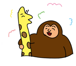 animal-zoo!Gorilla-san and Giraffe-san sticker #5483736