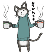 sweater cat sticker #5484742
