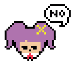 kakukaku pixel girl sticker #5485101