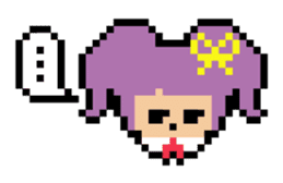 kakukaku pixel girl sticker #5485102