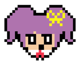 kakukaku pixel girl sticker #5485103