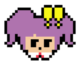 kakukaku pixel girl sticker #5485110
