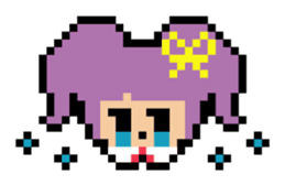 kakukaku pixel girl sticker #5485111
