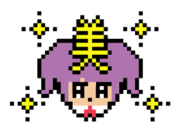 kakukaku pixel girl sticker #5485112