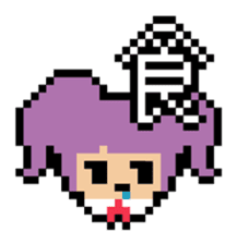 kakukaku pixel girl sticker #5485113