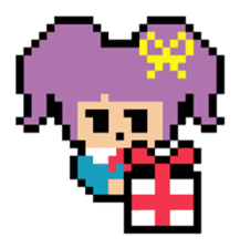 kakukaku pixel girl sticker #5485115