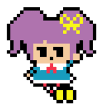 kakukaku pixel girl sticker #5485116