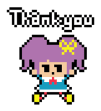kakukaku pixel girl sticker #5485122