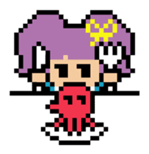 kakukaku pixel girl sticker #5485123
