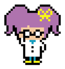 kakukaku pixel girl sticker #5485130