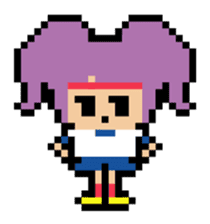 kakukaku pixel girl sticker #5485132