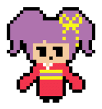 kakukaku pixel girl sticker #5485133