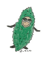 Vegetables and fruit,pleasant friend. sticker #5485920