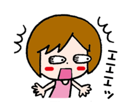 The girl who fawns sticker #5486635