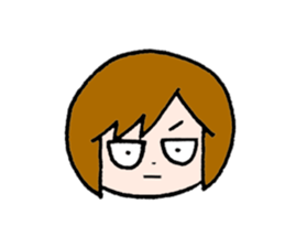 The girl who fawns sticker #5486650