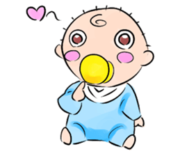 Daabou is a baby. sticker #5487194