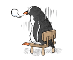 Calm penguin sticker #5488106