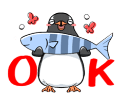 Calm penguin sticker #5488115