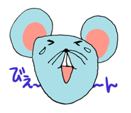 Stupid face of cute animals sticker #5488992