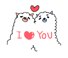 Stupid face of cute animals sticker #5489014