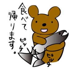 bear and moai sticker #5490921